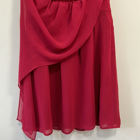 Emmelee Dress Womens Small Red/Maroon Off Shoulder Mini - Picture 6 of 12
